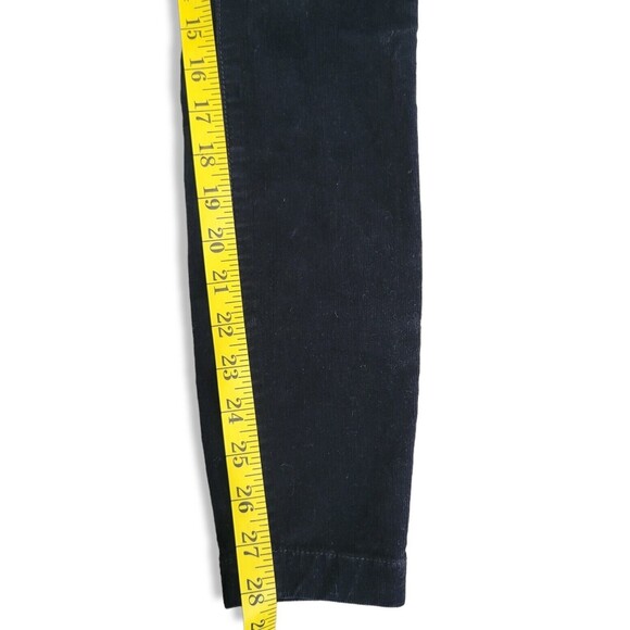 Tory Burch Billet Legging Black Corduroy Skinny Pants Side Zip Closure Size 25 - Picture 8 of 12